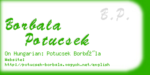 borbala potucsek business card